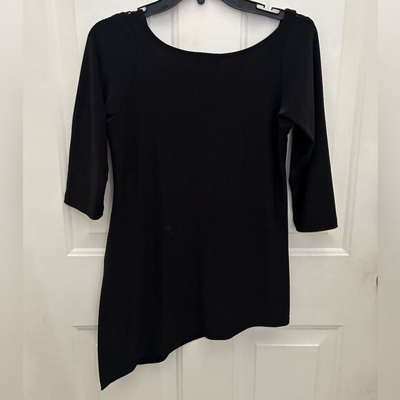 Sympli Nu Focus Tunic Cut Out Shoulder Asymmetrical Hem Top - Picture 9 of 12